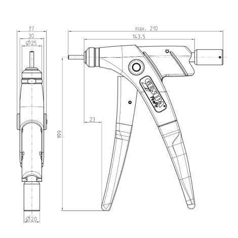 Nitownica Firefly 1/4“ - 20 UNC w kartonie Gesipa kod: 1457660 - 2